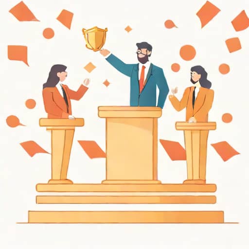 Walk Daintily Through Podium In Celebration