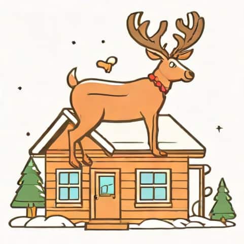 What Do Reindeer Do Up On The Housetop