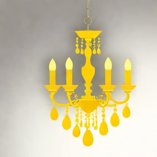 Yellow Glass Chandelier