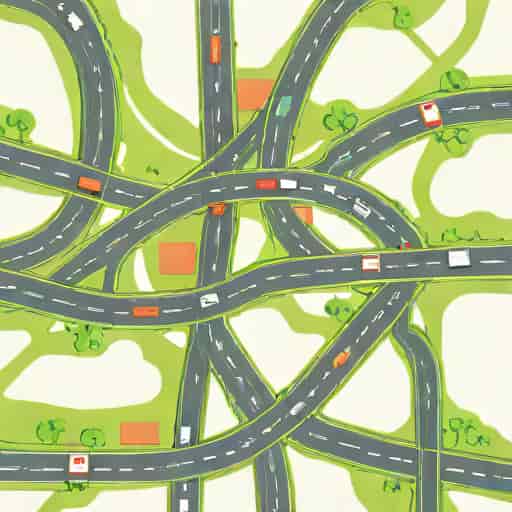 A Computerized Map Of The Freeways