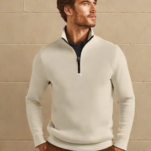 A Quarter Zip Sweater