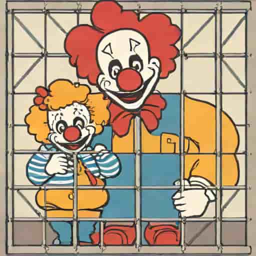 Cagey The Clown With Caged Kid