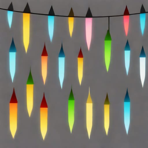 Colored Icicle Lights