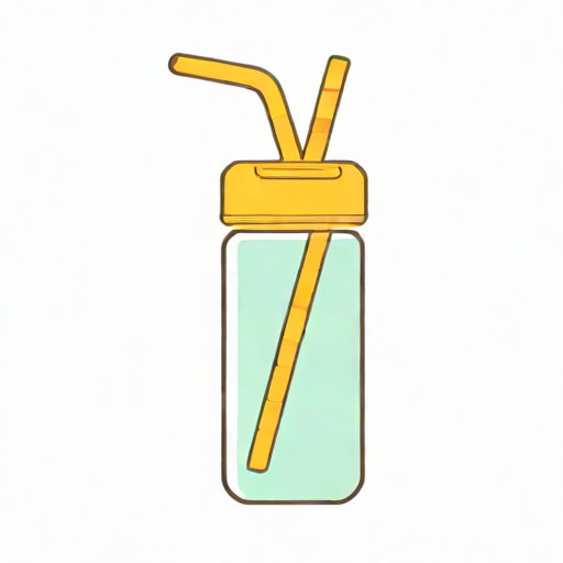 Cute Sipper Bottle With Straw
