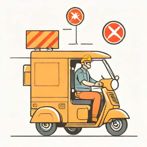 Delivery Postie With Driving