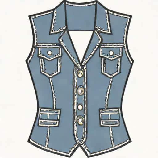 Denim Waistcoat Ladies
