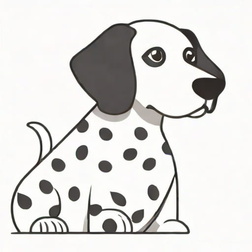 Easy Dalmatian Drawing