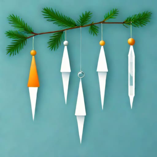 Glass Icicle Christmas Tree Decorations