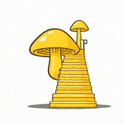 Golden Mushroom Windup Stairs