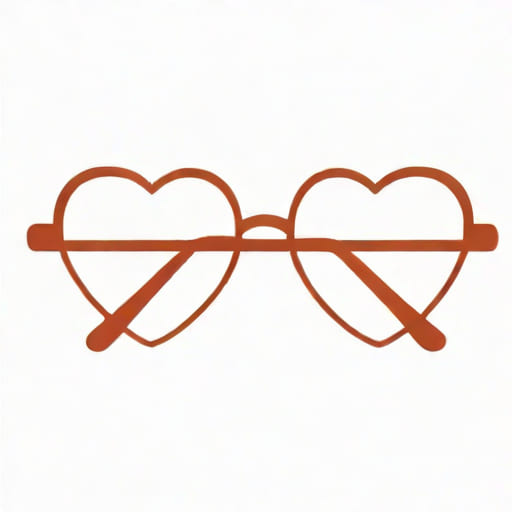 Heart Shaped Rimless Glasses