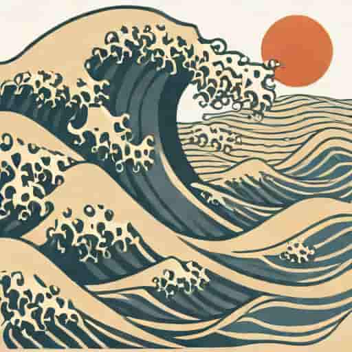 Japanese Woodcut Wave