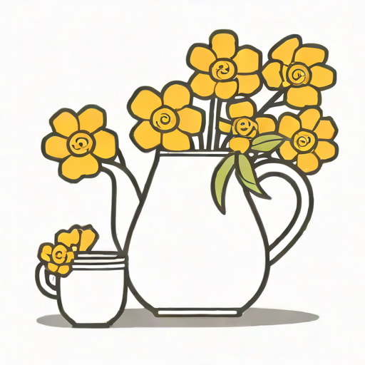 Jug Possibly Holding 3 Flowers