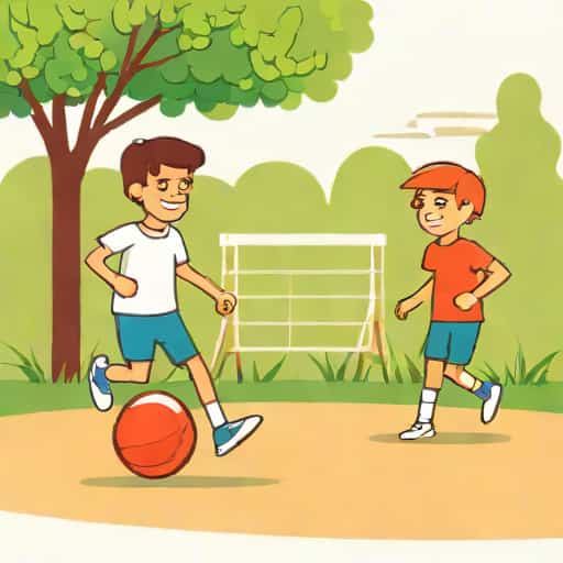 Kids Playing Kickball