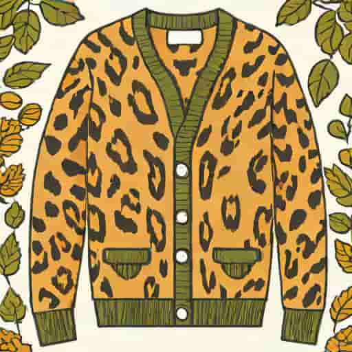 Leopardess Cotton Jacquard Cardigan