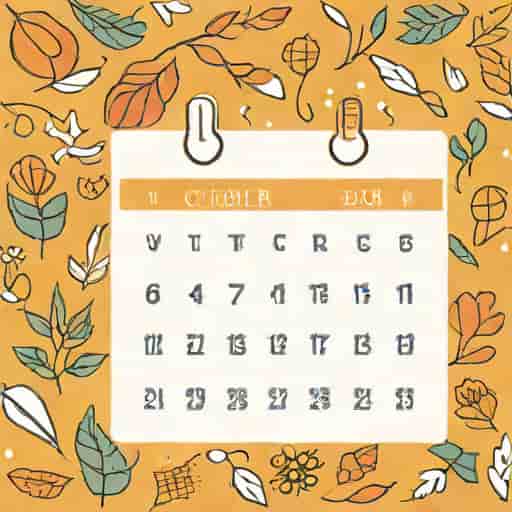October Calendar Printable