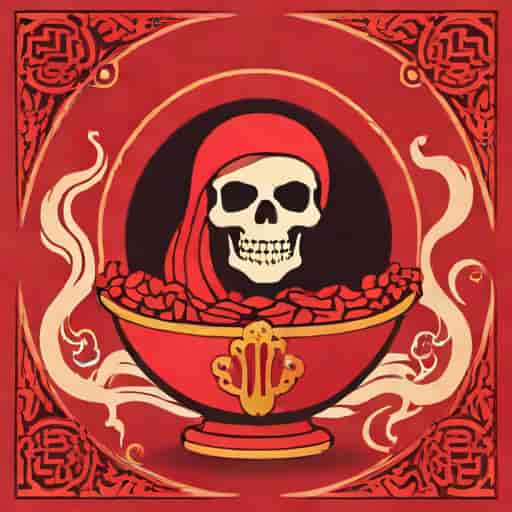 Pandora In The Crimson Shell Ghost Urn