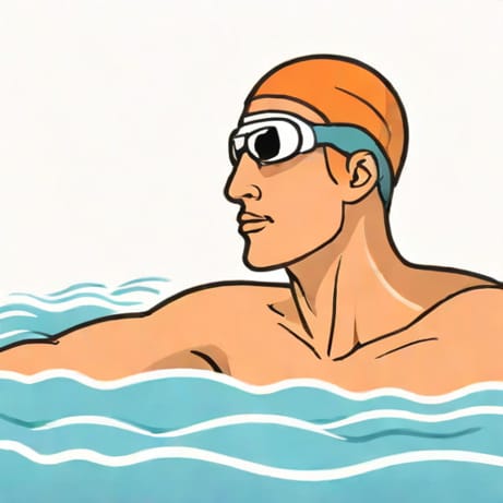 Part Of A Swimmers Sidestroke