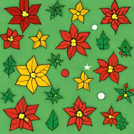 Poinsettia Xmas Tree Decorations