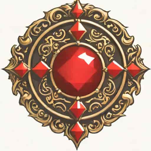 Red Jeweled Brooch Bloodborne
