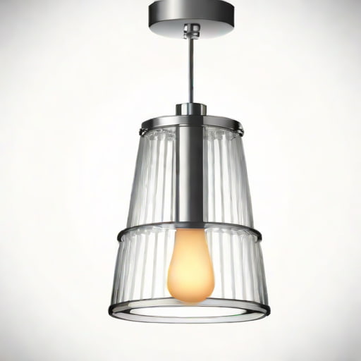 Ribbed Glass Pendant Light