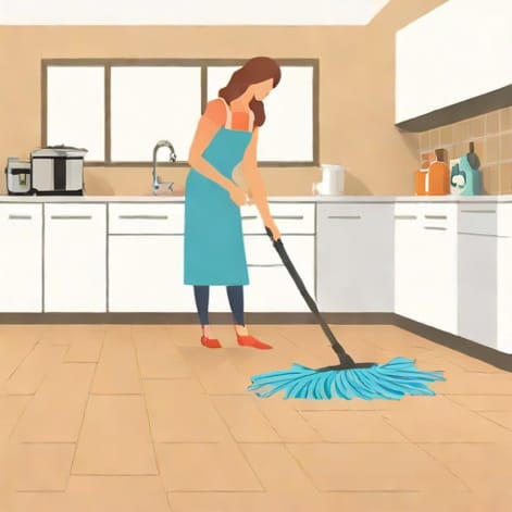 She Mopped The Kitchen Floor
