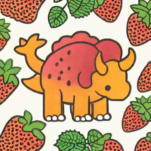 Strawberry Triceratops Crochet Pattern