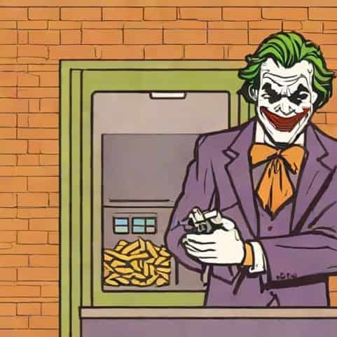 The Joker Robbing Bank