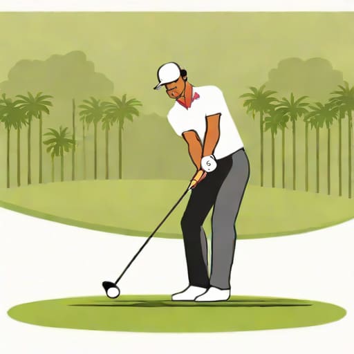 Tiger Woods Teeing Off Picture