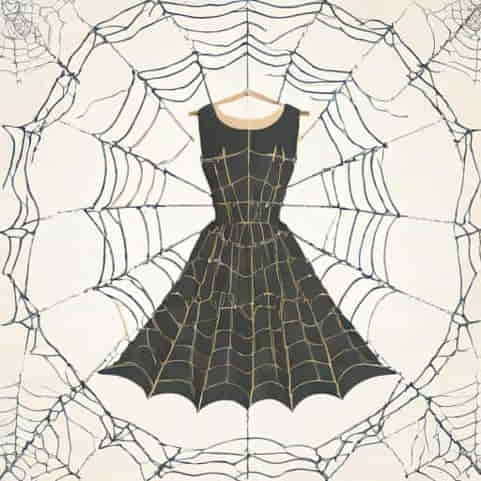Unique Vintage Spiderweb Dress