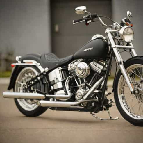 Upswept Fishtail Exhaust Softail