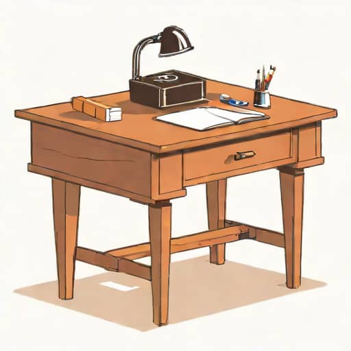 Vintage School Desk With Inkwell