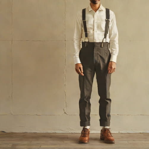 Vintage Suspender Pants Mens