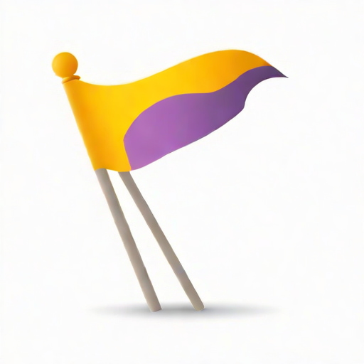 Yellow Flag With Purple Circle