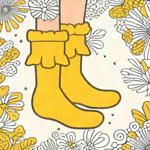 Yellow Ruffle Socks