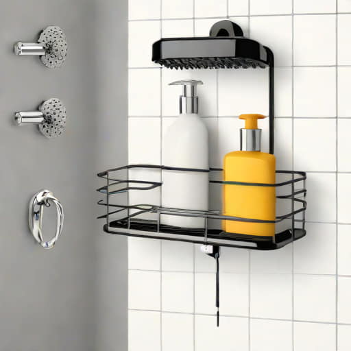 Black Rustproof Shower Caddy
