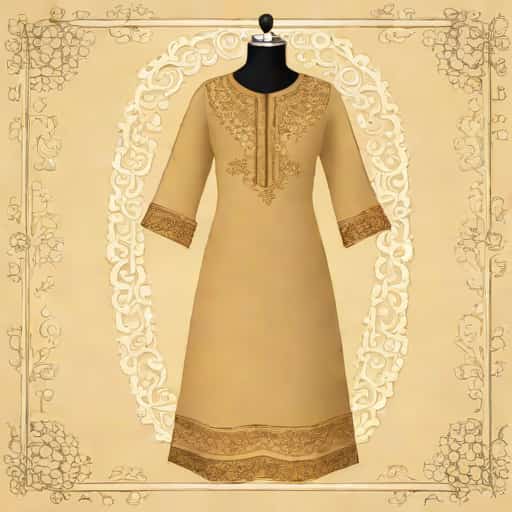 Chanderi Handwork Kurti