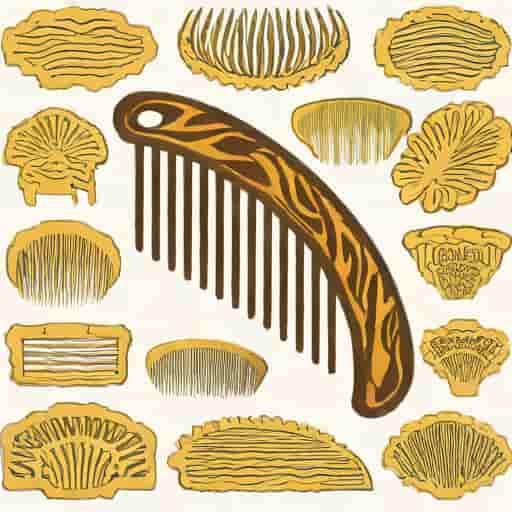 Engraved Tortoiseshell Comb