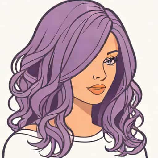 Floweriness Purple Hair Color