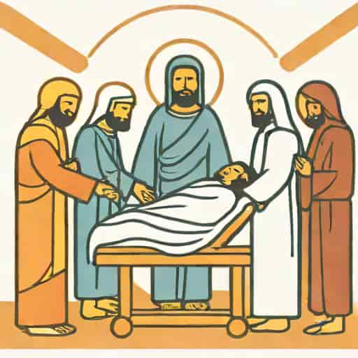 Four Friends Bring Paralytic To Jesus