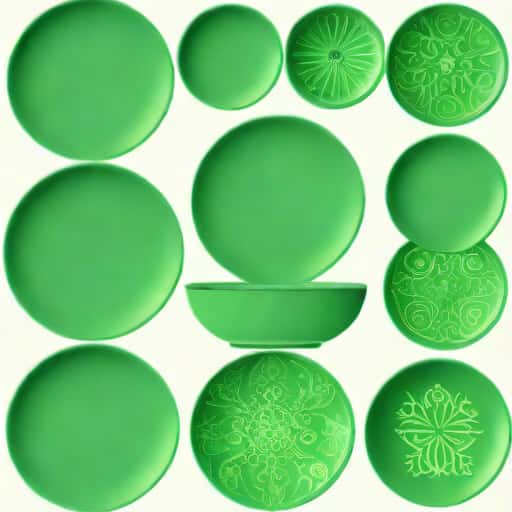 Green Majolica Plates