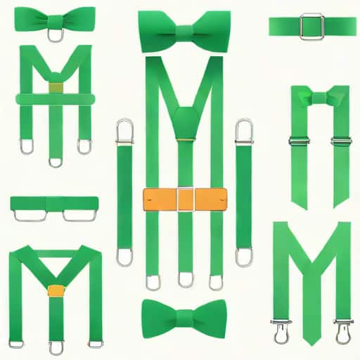 Green Suspender Set