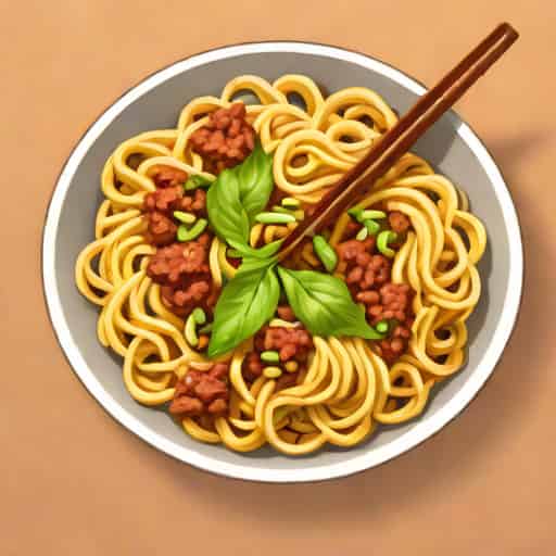 Ground Beef Mongolian Noodles