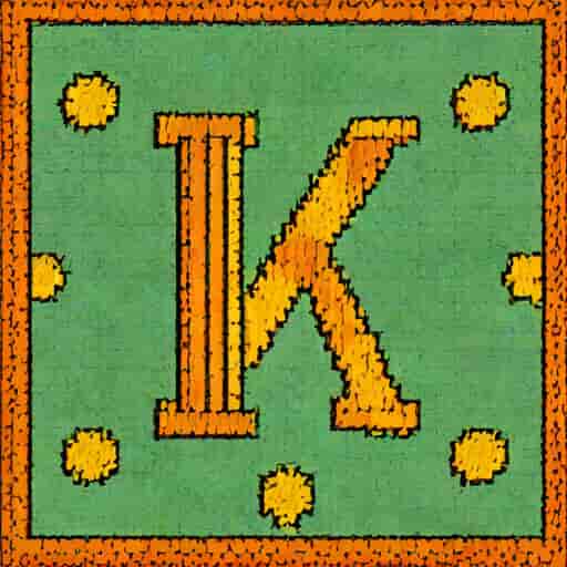 Initial K Needlepoint