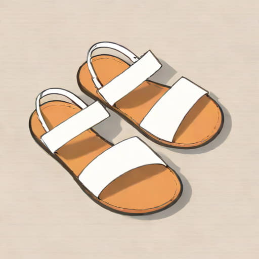 Ladies Comfy White Sandals