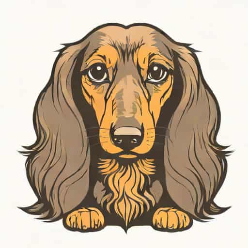 Long Haired Miniature Dapple Dachshund