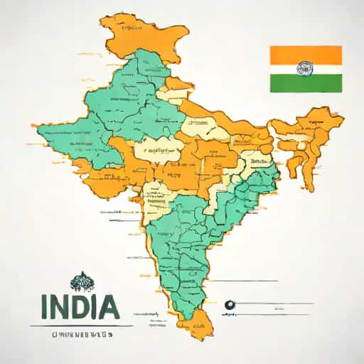 Map Of India With States