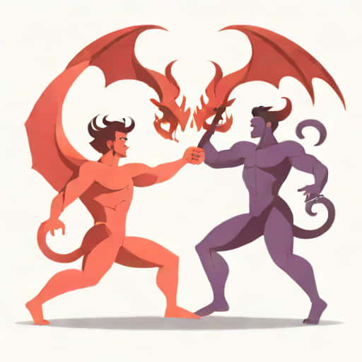 Men Fighting Demons Bisexuality