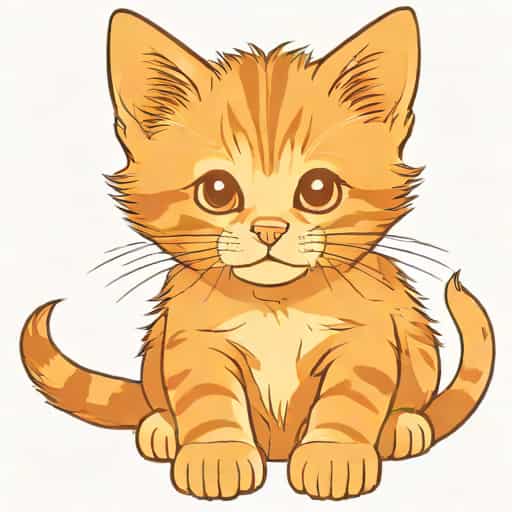 Orange Bobtail Kitten