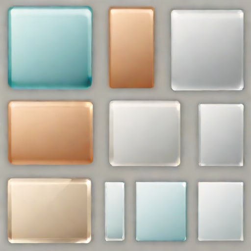 Painted Nubby Glass Cloth Panels