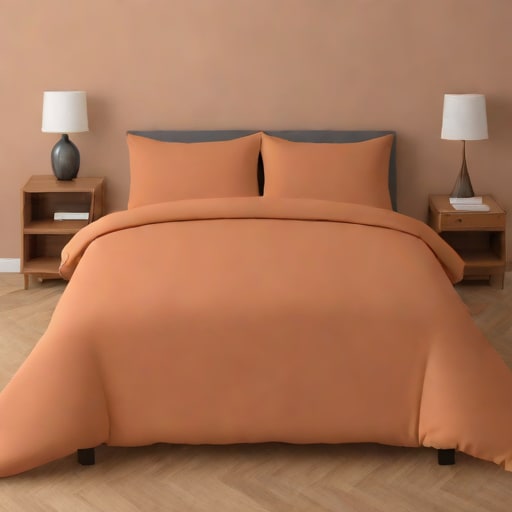 Queen Terracotta Duvet Cover
